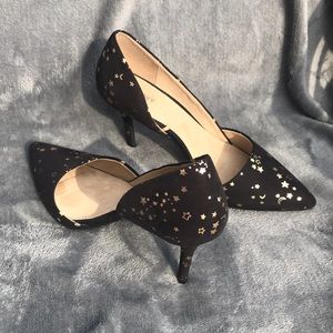 Black heels with Gold stars & Moons